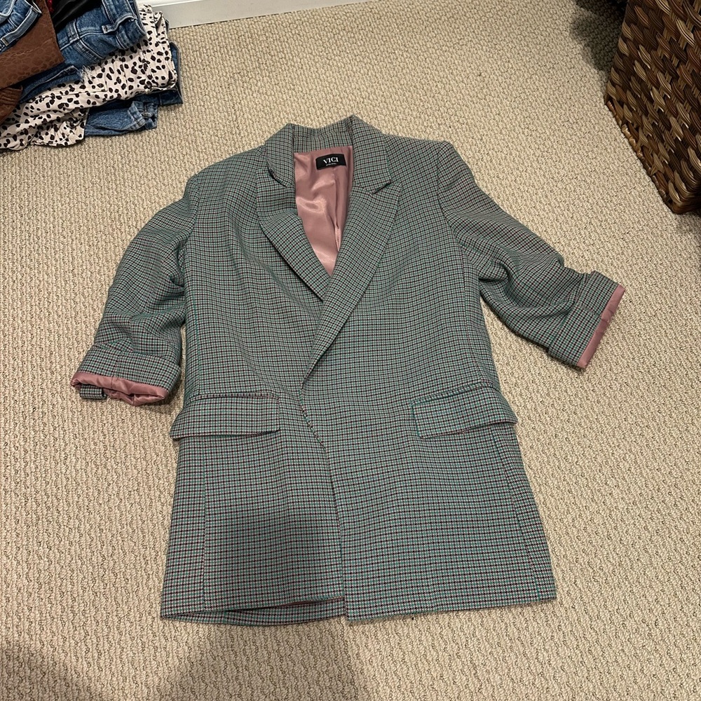 Vici Houndstooth Blazer